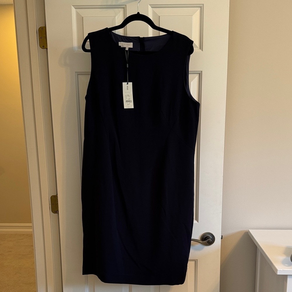 Hobbs London Navy Sheath Dress NWT
